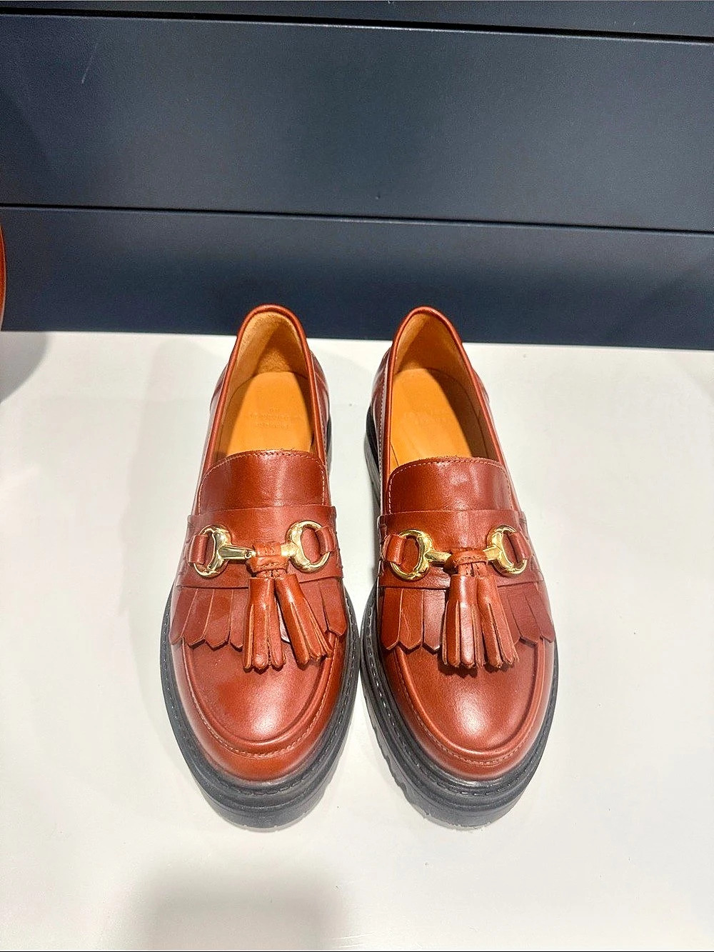 Sézane Amy Loafers Brown Horsebit Tassel